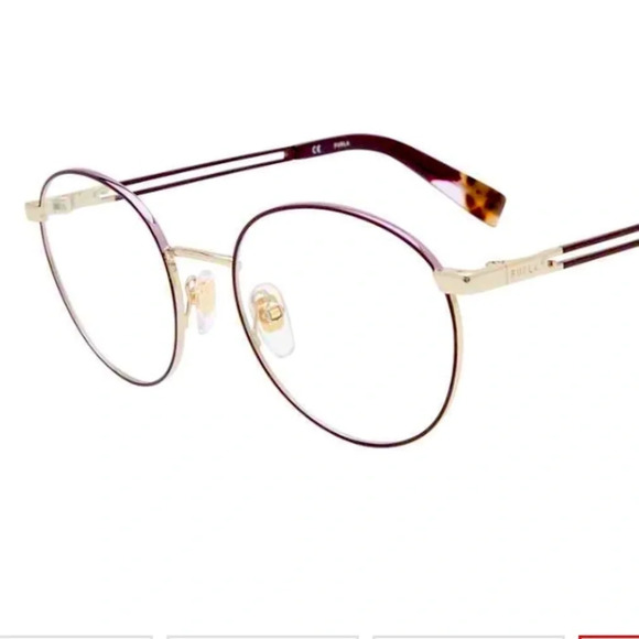 FURLA VFU757K Eyeglasses Frames RX-able Gold NWT